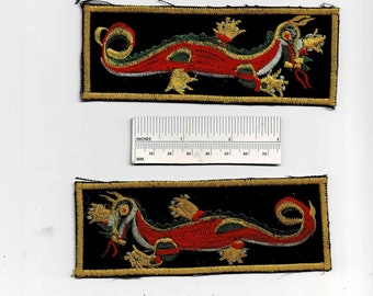 Vietnam War DRAGONS Lot of 2 Patches US Navy Liberty Uniform Cuff Pair Set Shoulder Patch Quilt Square