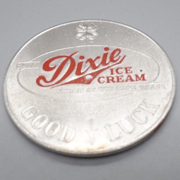 1953 DIXIE ICE CREAM Kentucky Wildcats Football Schedule Coin Good Luck Token Vintage Aluminum Metal