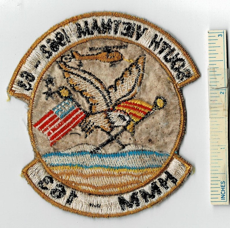 Vietnam War HMM-163 USMC Helicopter South 1962-63 Squadron US Marine Corps Shoulder Patch Cloth Quilt Military Vintage Nam Div