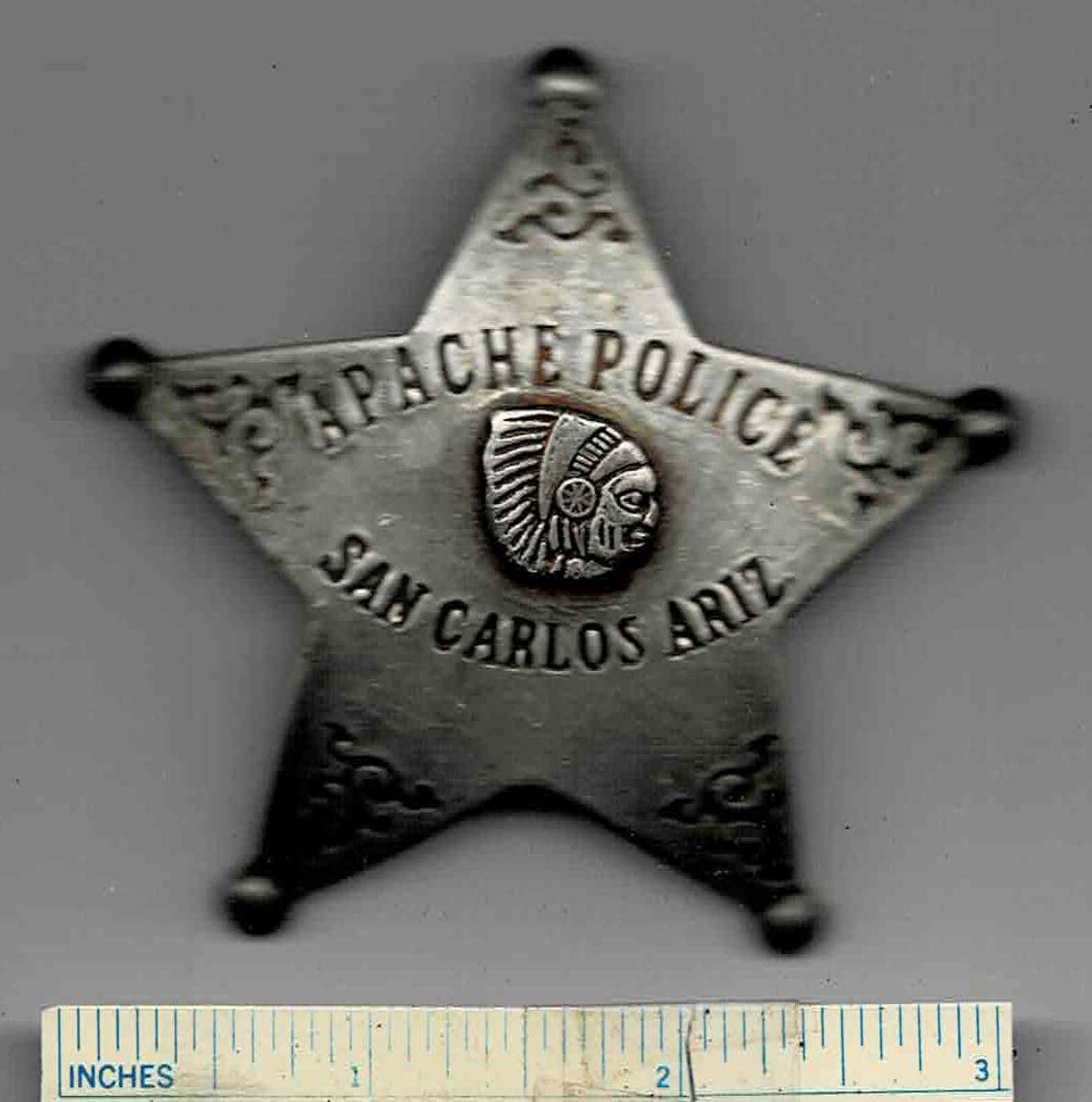 C1900 APACHE POLICE San Carlos Arizona Original Badge Shield Etsy