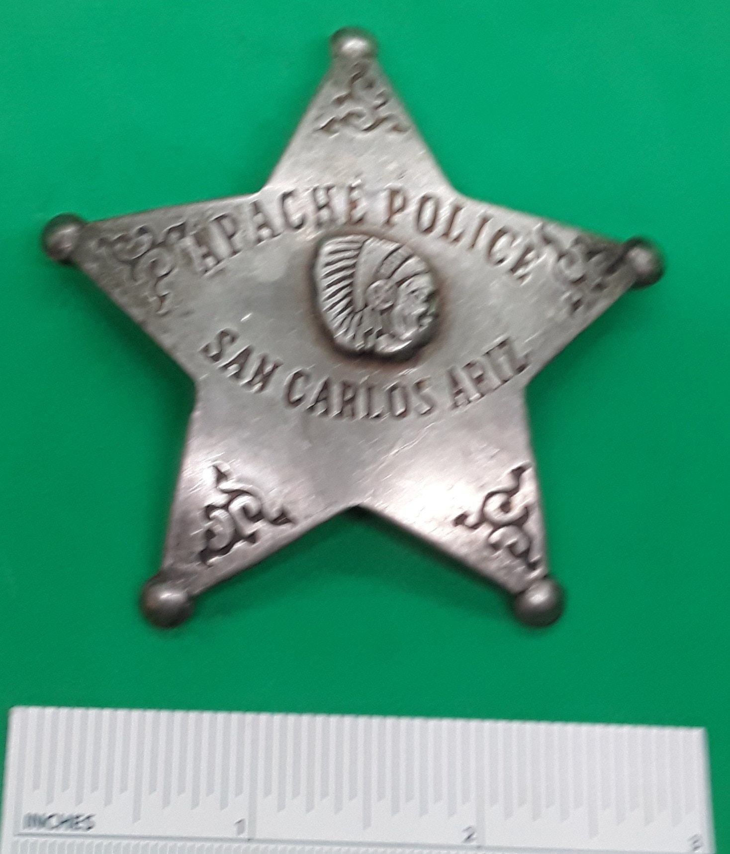 C1900 APACHE POLICE San Carlos Arizona Original Badge Shield Etsy