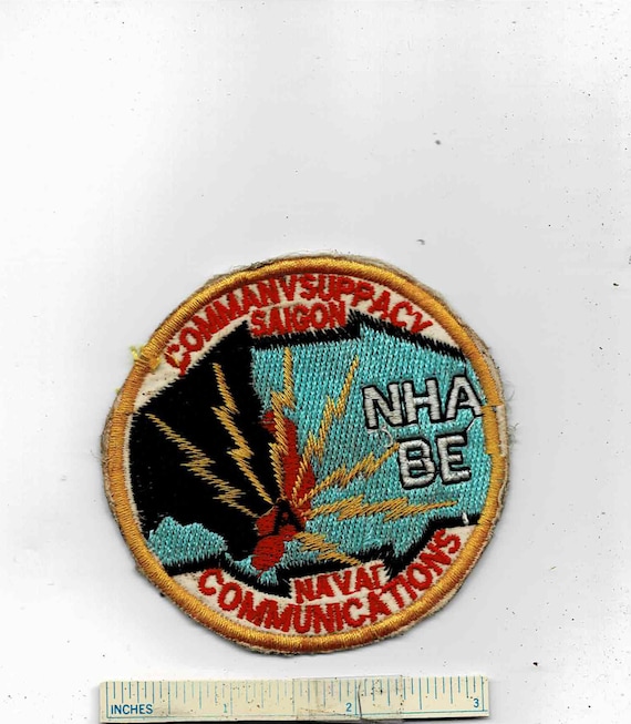 Vietnam War SAIGON COMMUNICATIONS Center Naval Nha Be Us Navy Shoulder Patch Us Quilt Military Nam Div