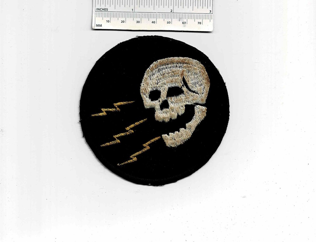 vintage 50s〜60s army skull ワッペンtham-kich vintage 50s〜60s army skull ワッペンtham-kich