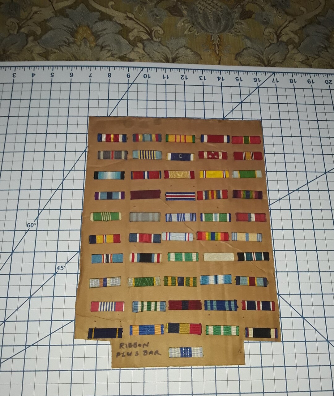 Lot of 51 Diff WW2 & Korean War RIBBONS Mounted Medal Awards Military