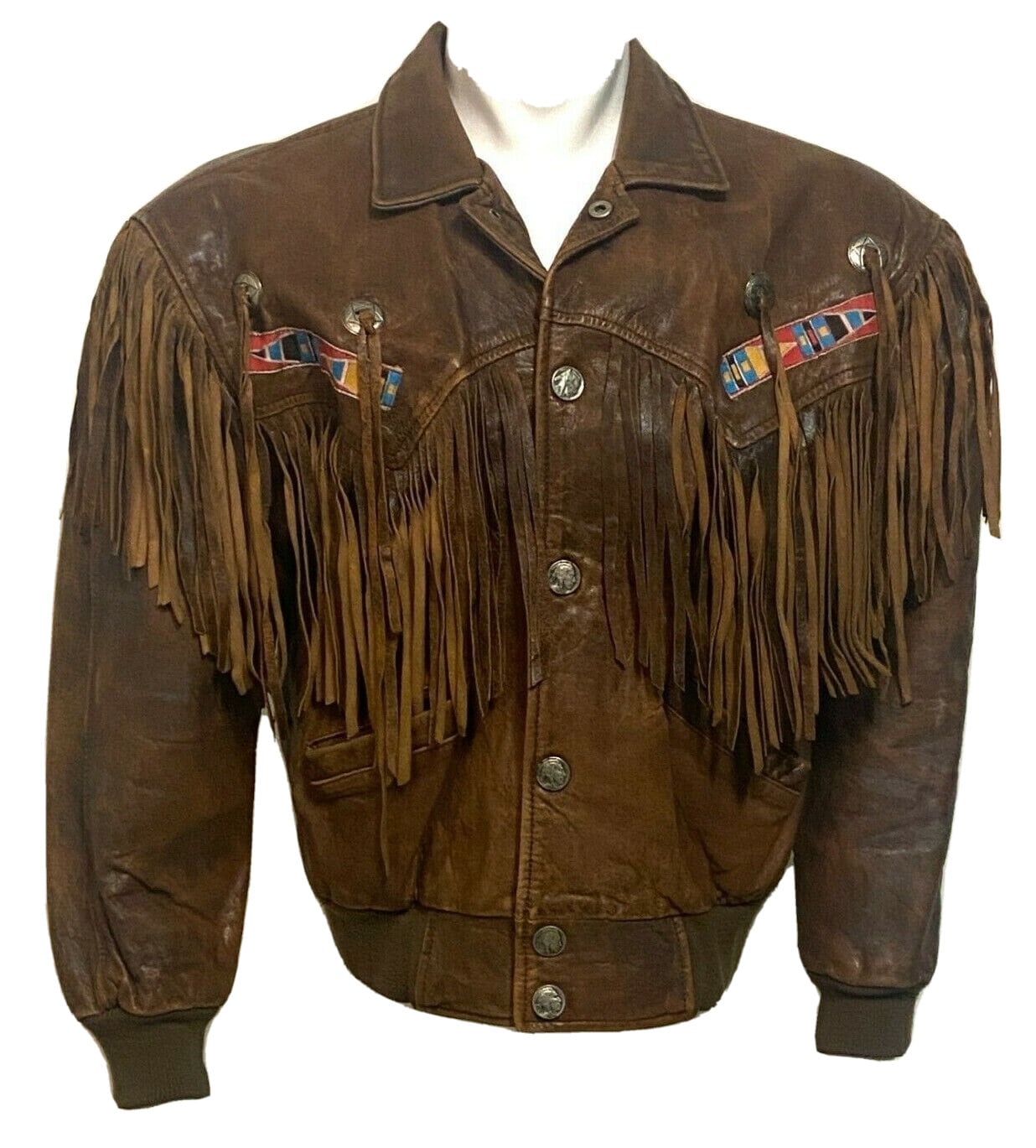 C1970s INDIAN MOTORCYCLE Leather Jacket W/ Patches by Julian C1970s INDIAN MOTORCYCLE Leather Jacket W/ Patches by Julian