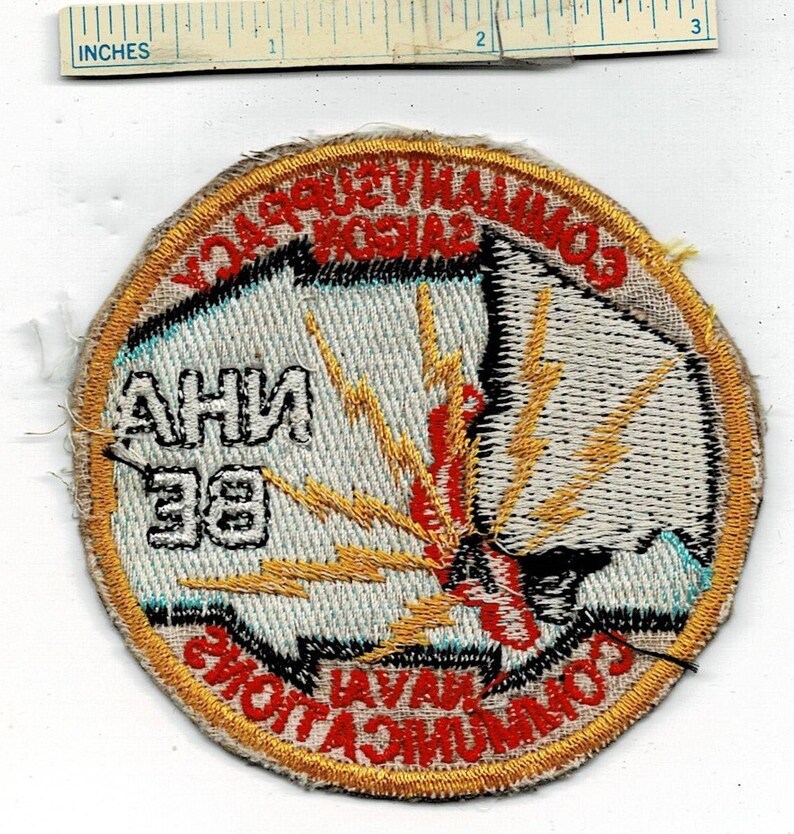 Vietnam War SAIGON COMMUNICATIONS Center Naval Nha Be Us Navy Shoulder Patch Us Quilt Military Nam Div