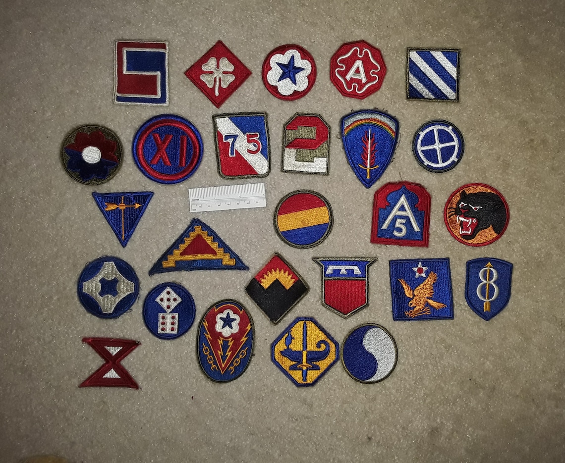 Lot of 26 Diff WW2 MILITARY Shoulder Patches WWii US Army Usaf Etsy