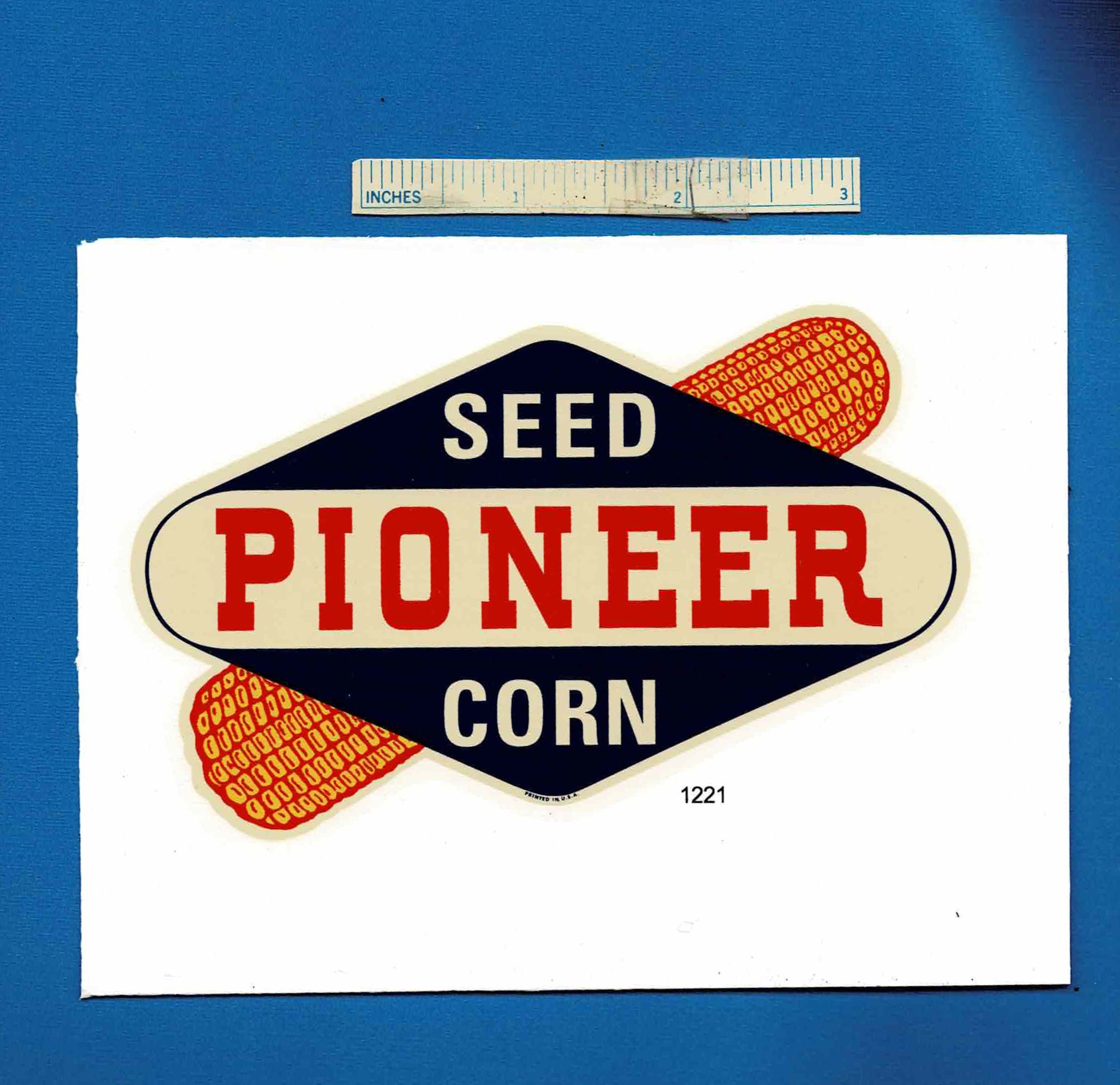 1960s Decal PIONEER SEED CORN 5 Litho Vintage Transfer Etsy