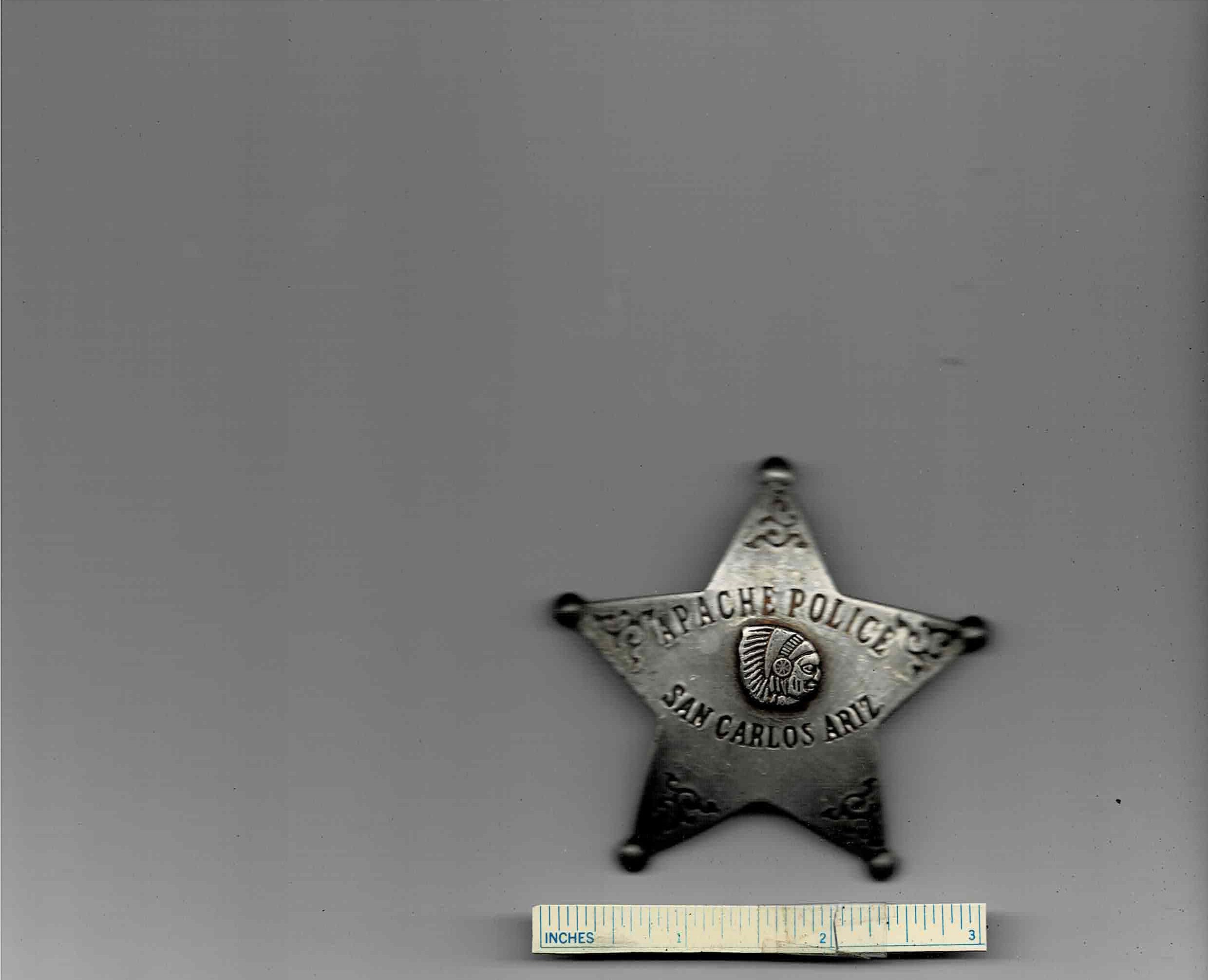 C1900 APACHE POLICE San Carlos Arizona Original Badge Shield Etsy