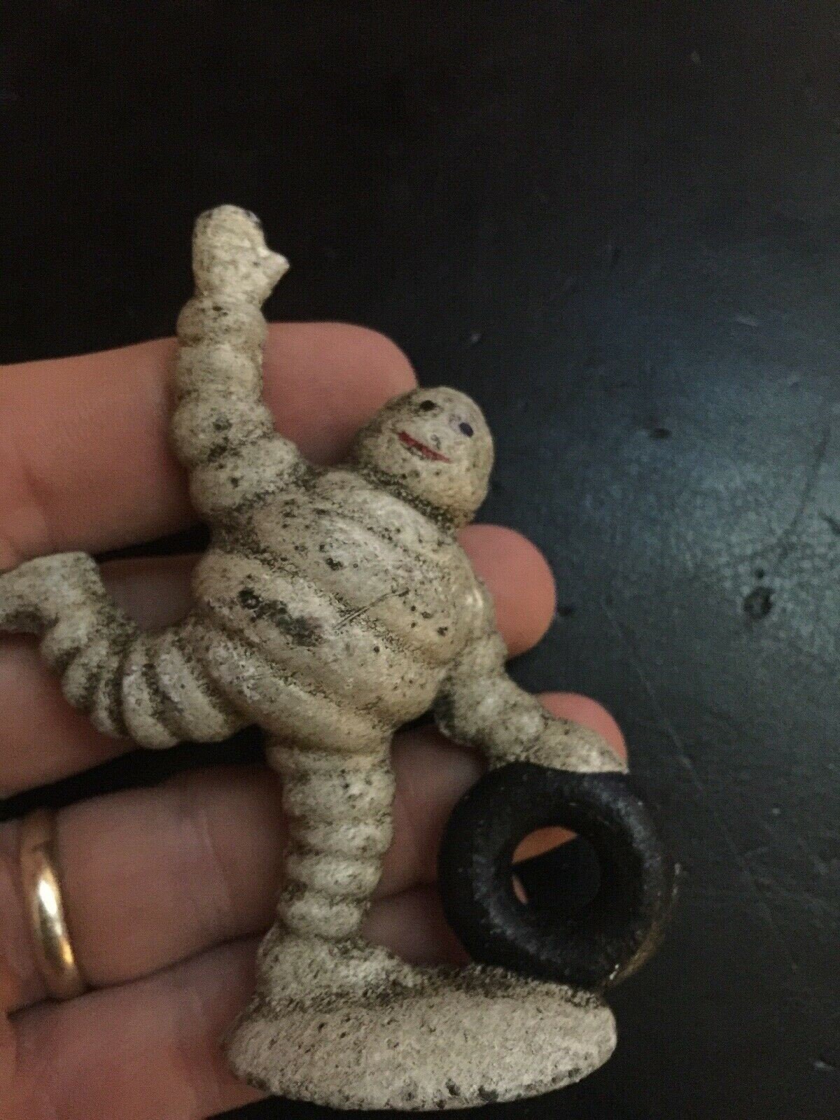 C1930s MICHELIN MAN Paper Weight Solid Cast-iron Metal