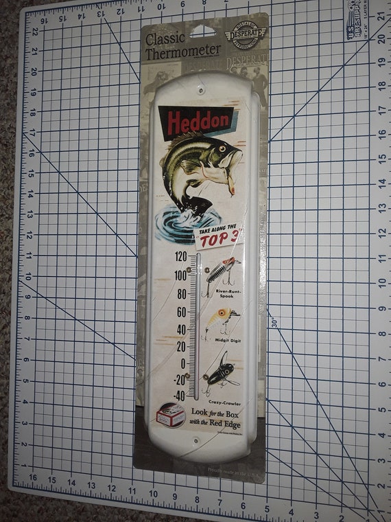 C2000 HEDDON-RED Edge Fishing Lures Thermometer in Original Box NOS Metal  Advertising -  Canada