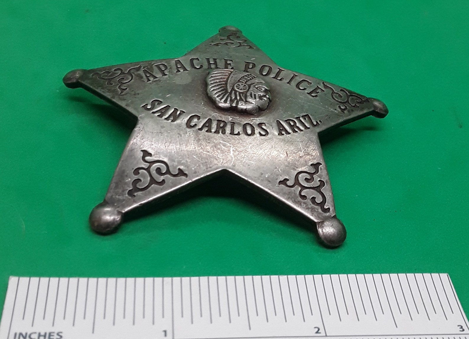 C1900 APACHE POLICE San Carlos Arizona Original Badge Shield Etsy