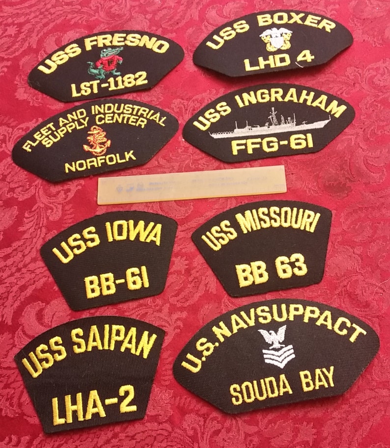2 NEW Orig Lot of 33 Diff US Navy Ship Airwing etc Hat Patches USN Military Patch No
