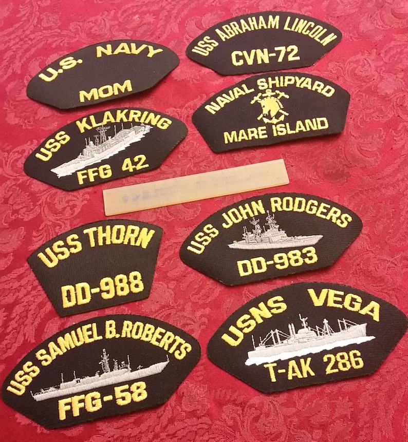 2 NEW Orig Lot of 33 Diff US Navy Ship Airwing etc Hat Patches USN Military Patch No