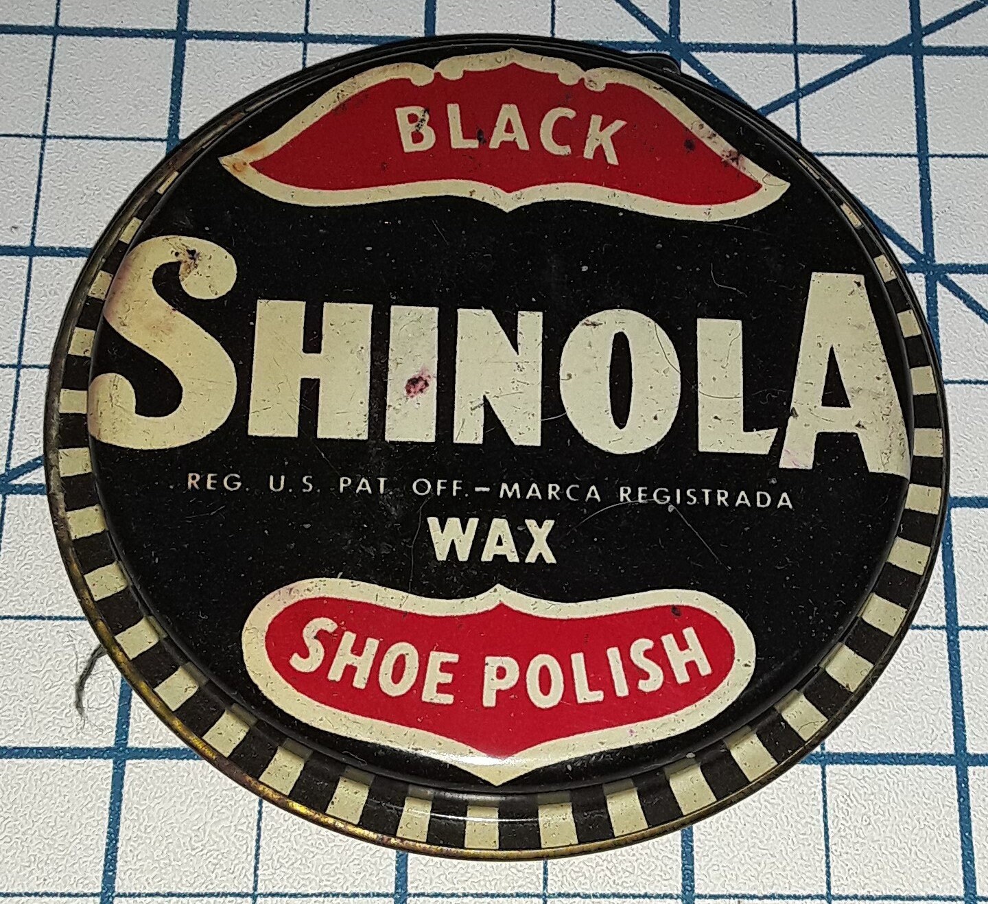 1950s 1960s SHINOLA BLACK Shoe Polish Can Advertising Vintage Antique Etsy
