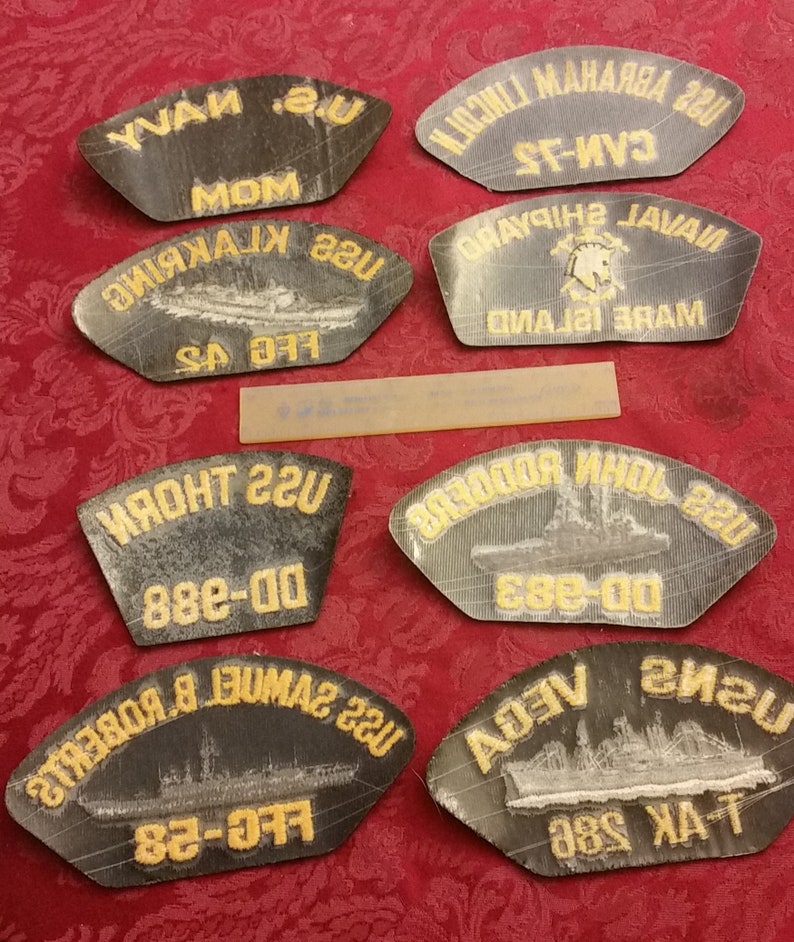 2 NEW Orig Lot of 33 Diff US Navy Ship Airwing etc Hat Patches USN Military Patch No