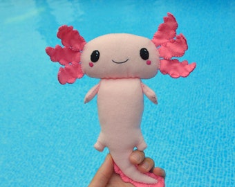 Pink Cute Axolotl Etsy
