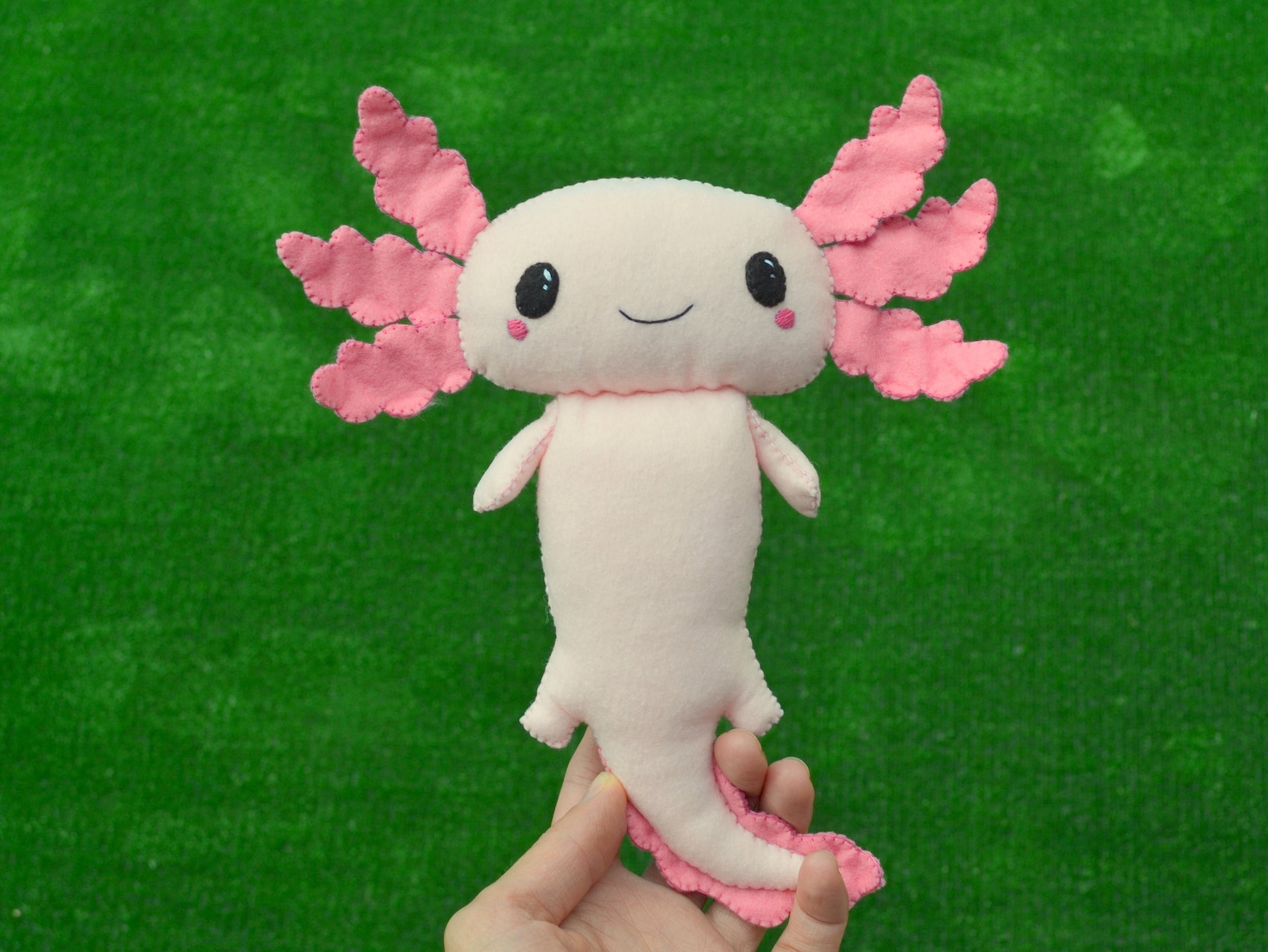 Axolotl plush Pink cute axolotl plushie Custom stuffed | Etsy