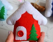 Christmas village house ornaments, Christmas tree decorations 2021, Putz house