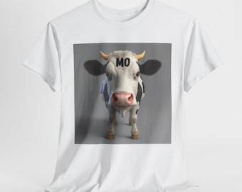 Funny Cow T-Shirt, MOO Design, Unisex Cotton Tee
