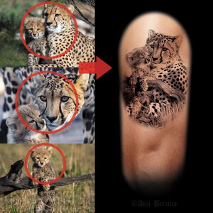ORDER TATTOO PROJECT m size Order Custom Passionate Artist Tattoo Project (up to 3 reference photos)
