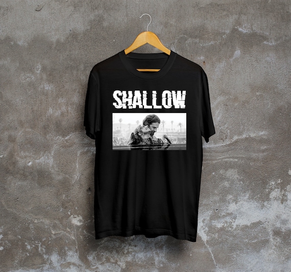 Lady Gaga & Bradley Cooper SHALLOW película Motivational 100% Algodón Billie Eilish Cartel Impreso De Manga Corta De