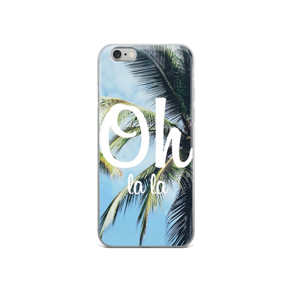 IPhone Fall benutzerdefinierte Größe Palmen Strand Design Urlaub Oh La La