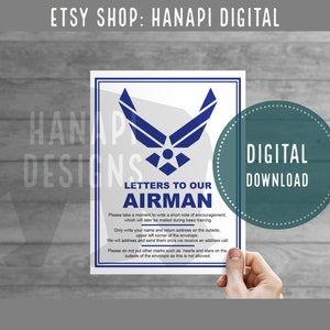 Letters To Our Airman and Encouraging Words One 8.5x11in Poster DIGITAL DOWNLOAD USAF United States Air Force image 1