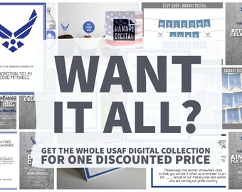 US Air Force Invitation: Boot Camp, Graduation, Send off (canva