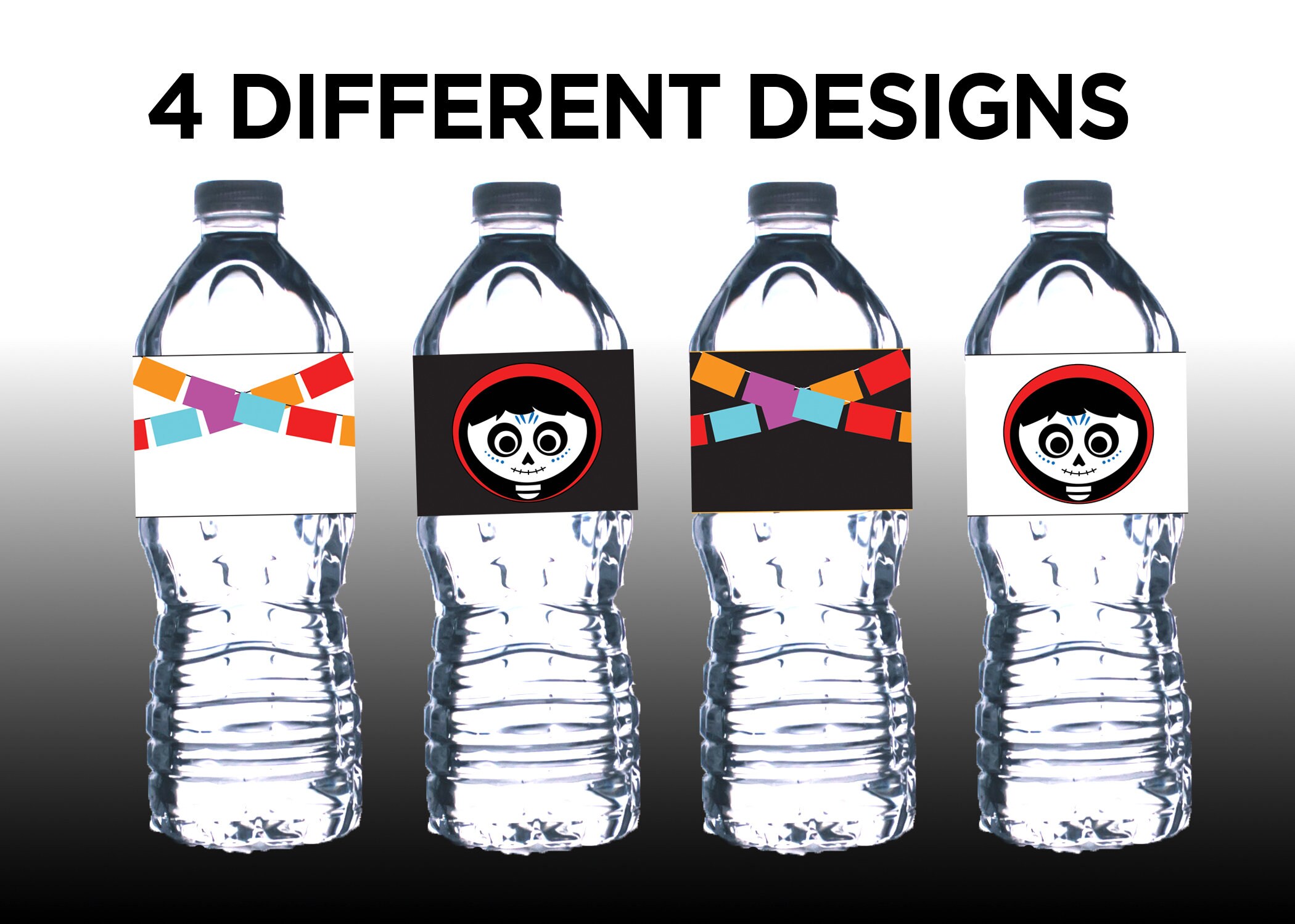 Disney Coco Water Bottle Labels 4 Different Designs Etsy