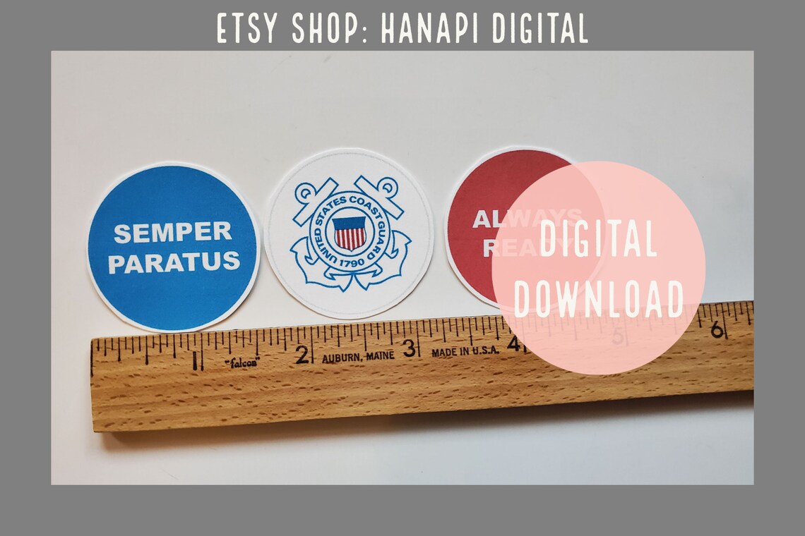 Cupcake Toppers United States Coast Guard Party Wedding Etsy