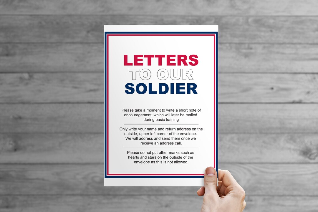 Letters To Our Soldier Army And National Guard ONLY And Encouraging 