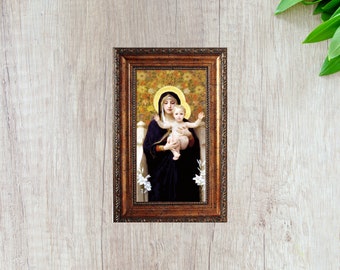 Madonna der Lilien - Gerahmte Leinwand 150 x 300 (Inklusive Rahmen: 9.5 x 14.5)