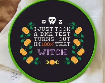 100% THAT WITCH Cross Stitch Pattern - Instant Download PDF