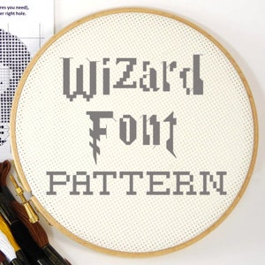 WIZARD FONT Cross Stitch Font - Instant Download PDF