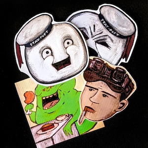 Ghostbusters Fan Art Stay-Puft Slimer Pop Culture Painting Sticker Set