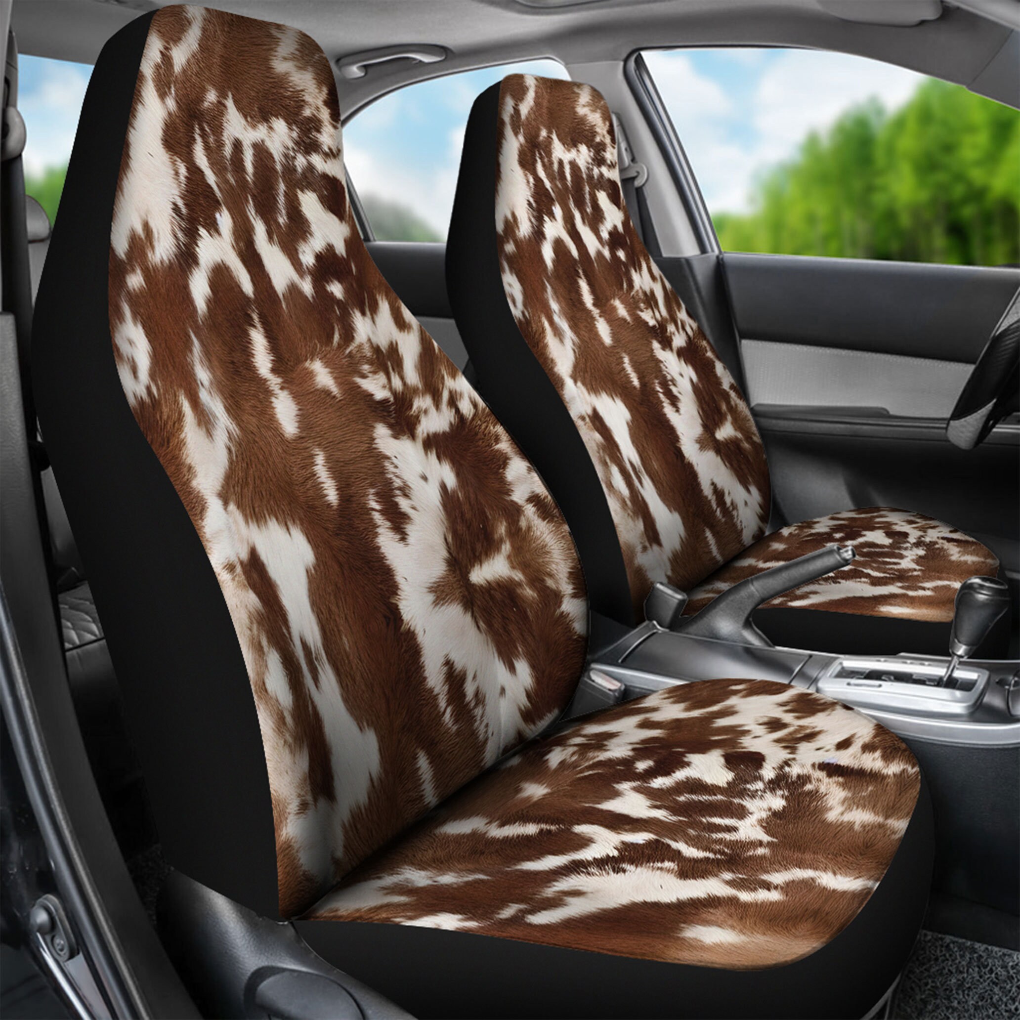 Buy Cow Skin Cowhide Look Car Seat Cover Front Seat Covers