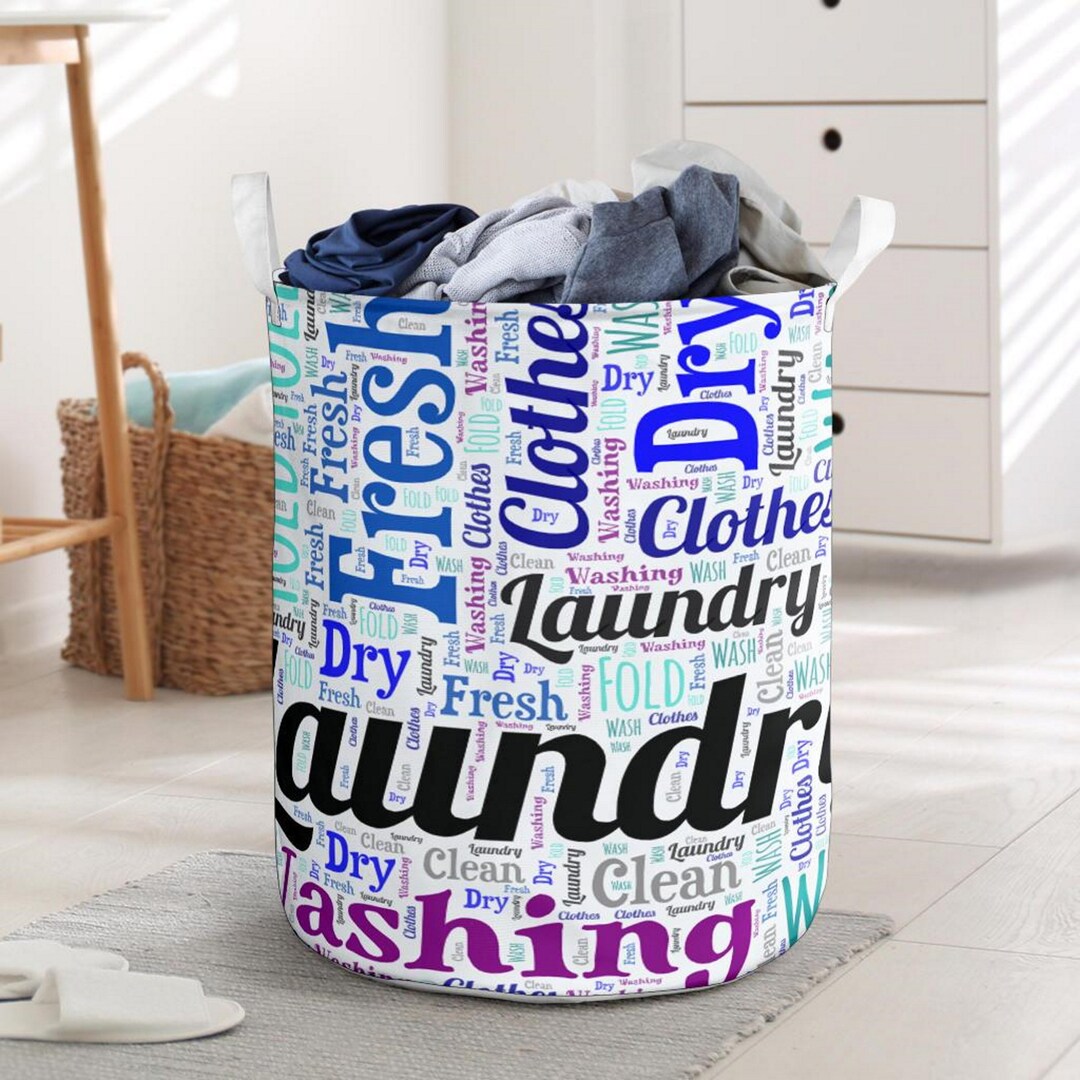 Laundry Day Word Art Laundry Basket 15.7 X 193 Etsy