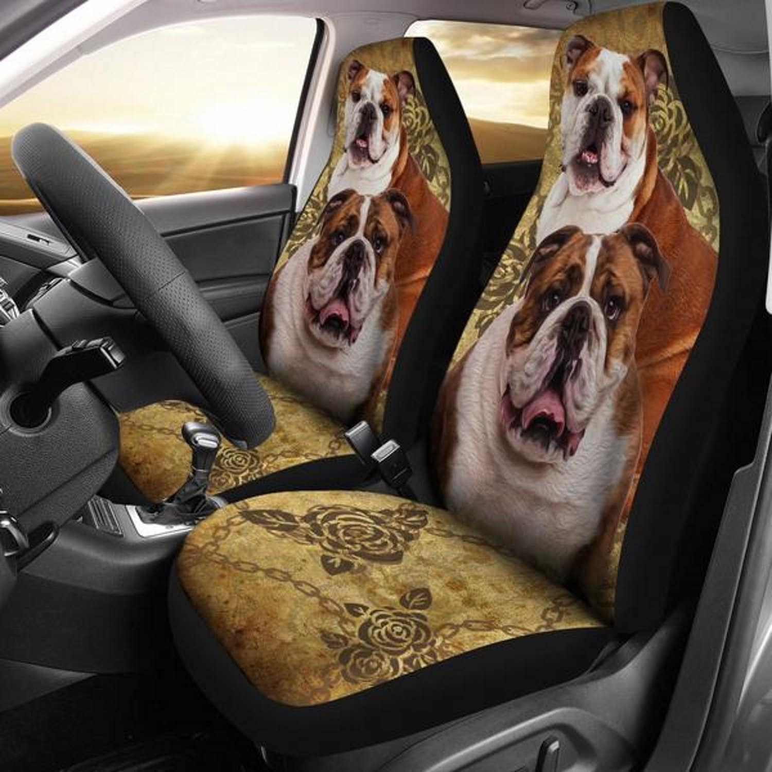 Bulldogs Dog Lover Gift Bulldog Mom Car Seat Covers Car