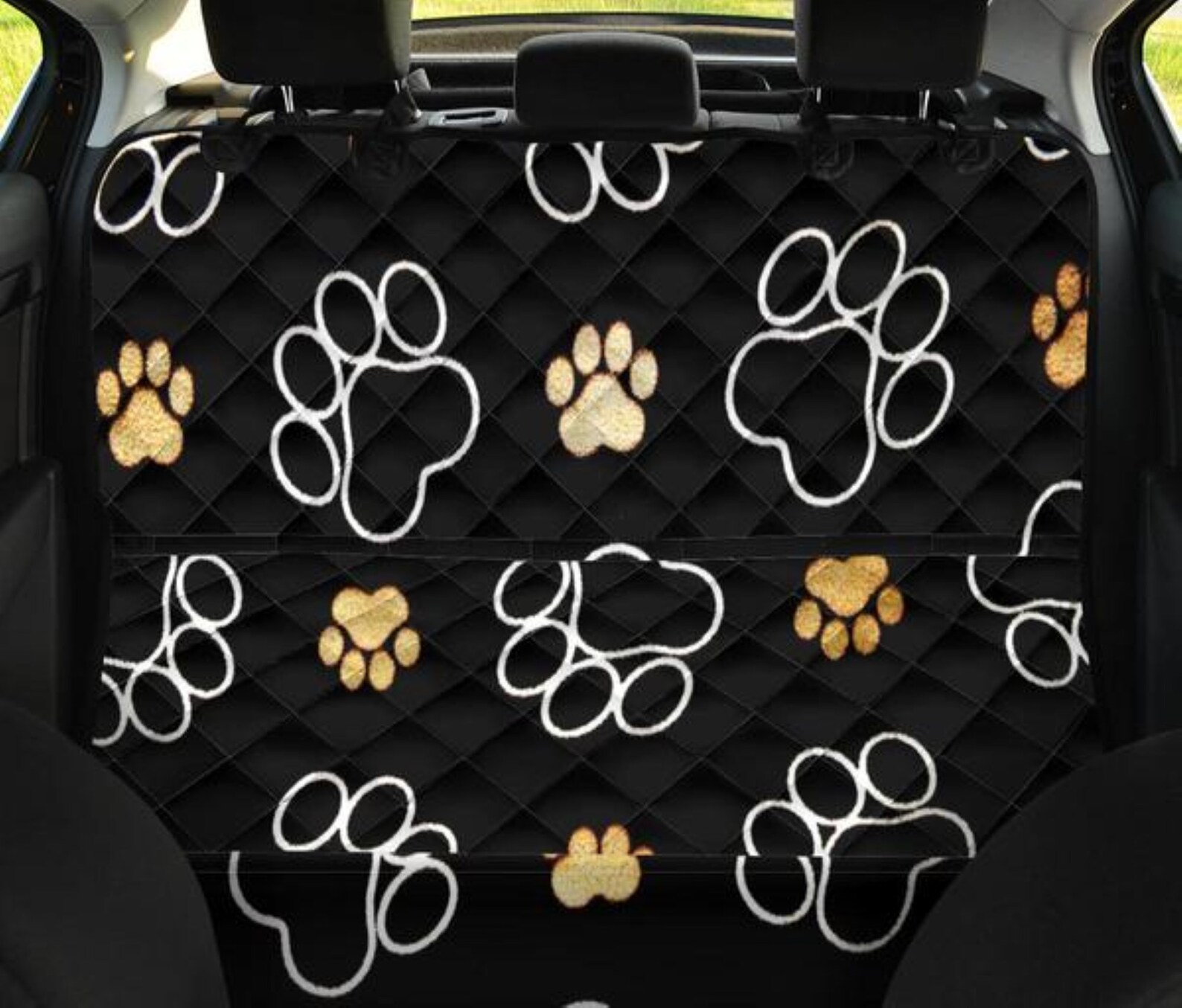 Bigfoot Pattern Print Pet Car Seat Cover