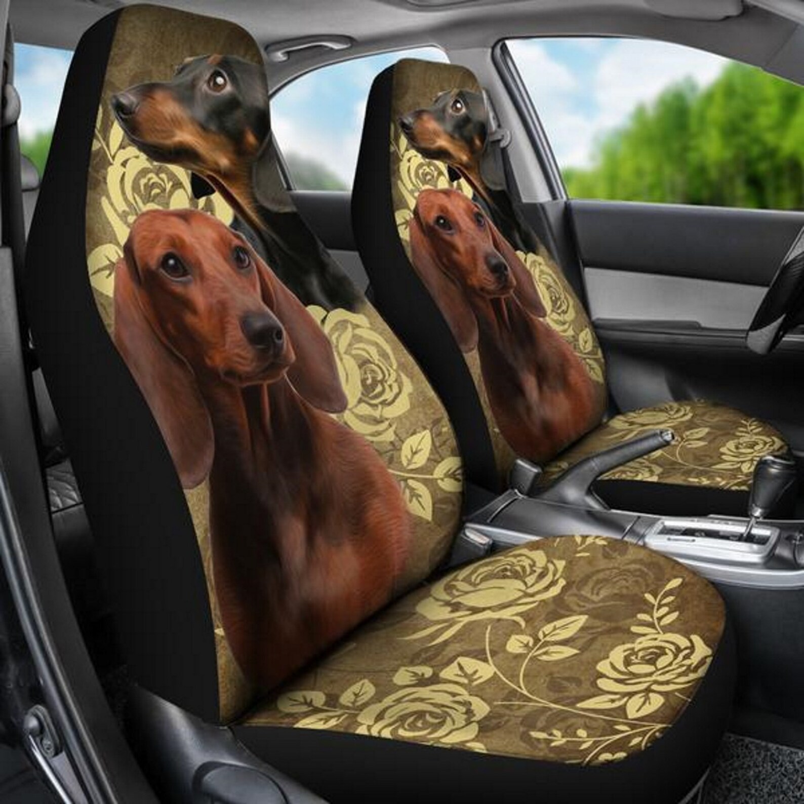 Dachshund, Car Seat Covers, Car Accessories, Gift for Her, Custom Seat