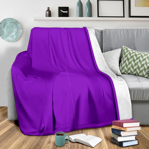 Deep Violet Blanket Custom Throw Blanket New Home Gifts for Her Adult Blanket Fleece Blanket Purple Blanket Etsy