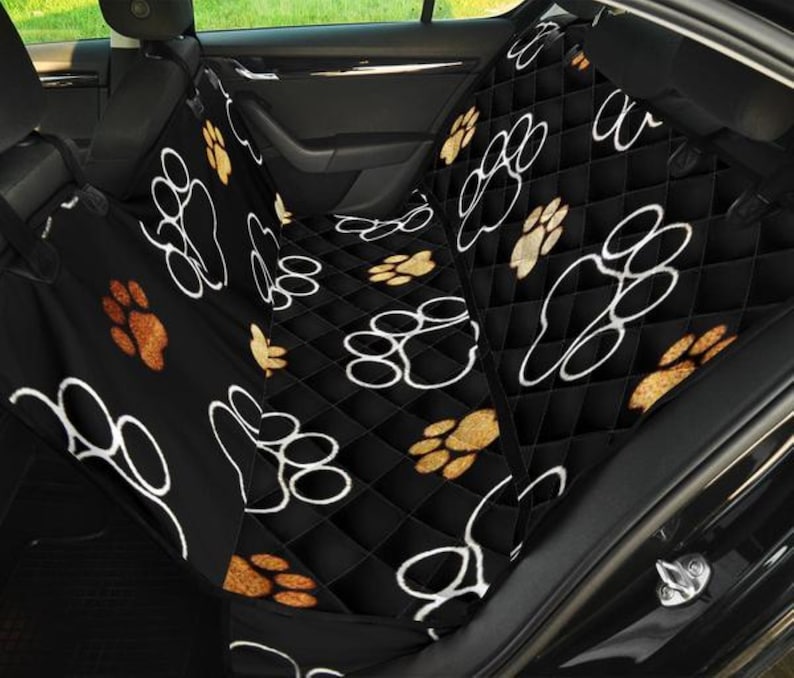 Paw Print Pet Backseat Protectorcar Accessories Dog Lovers Etsy