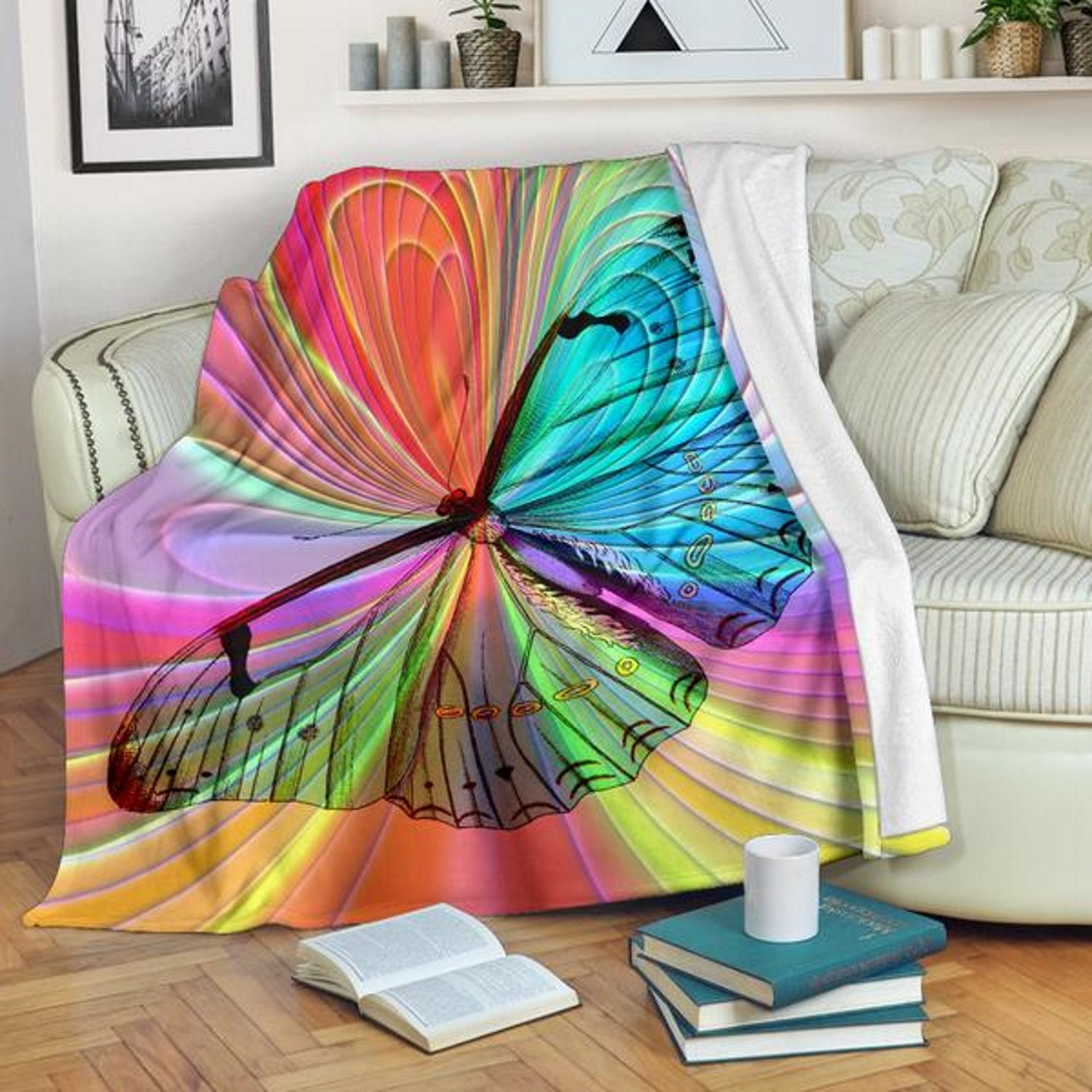 Butterfly Rainbow Butterflies Throws and Blankets - Etsy