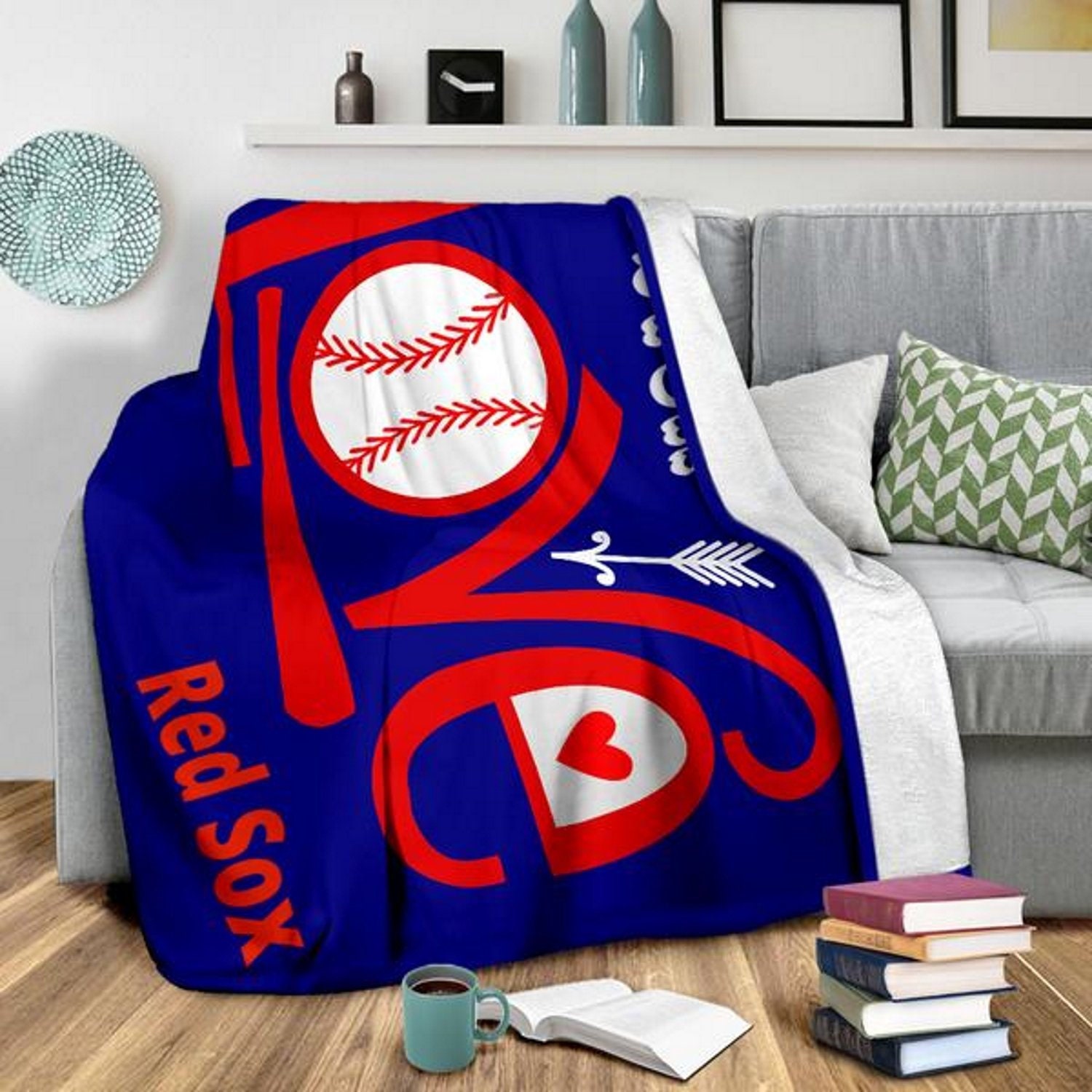 Baseball Red Sox Throws and Blankets Housewarming Gift Etsy