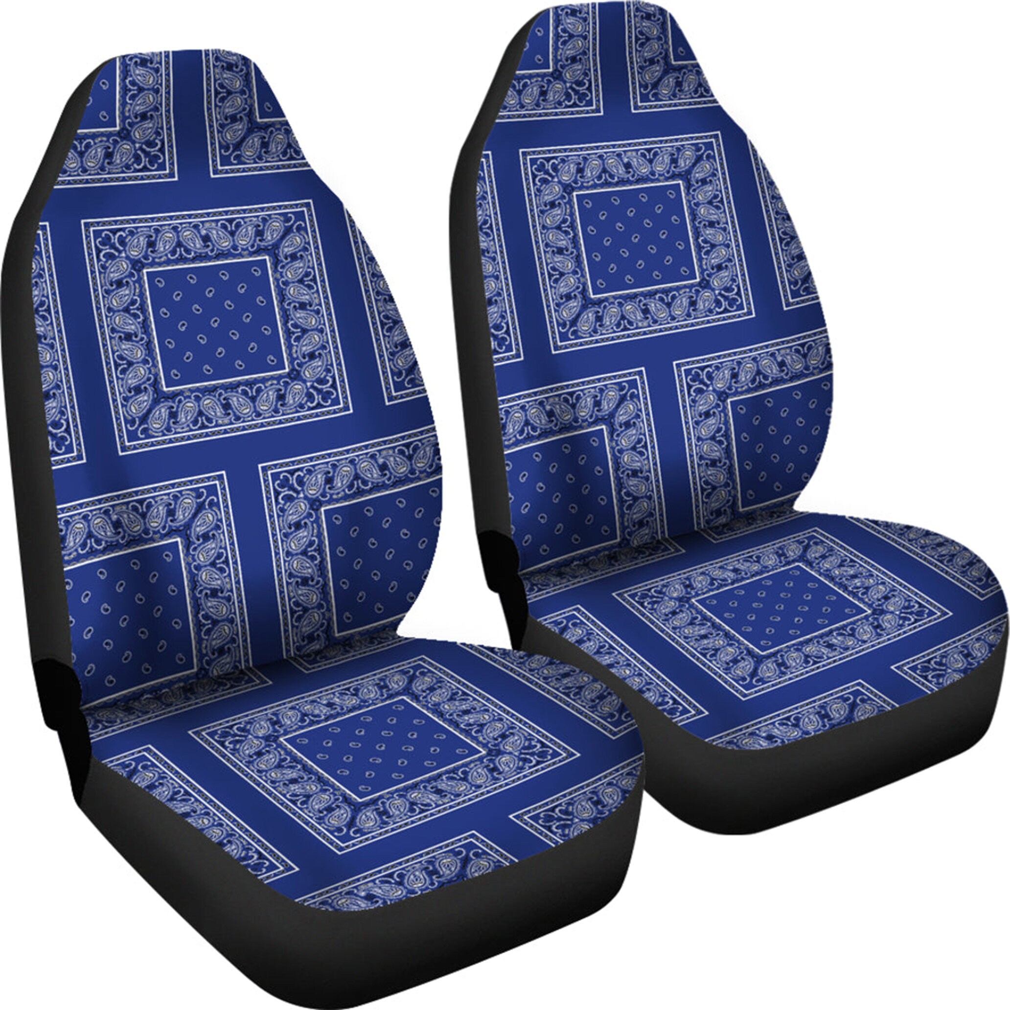 Buy Royal Blue Bandana Car Seat Covers Cute Car Accessories New