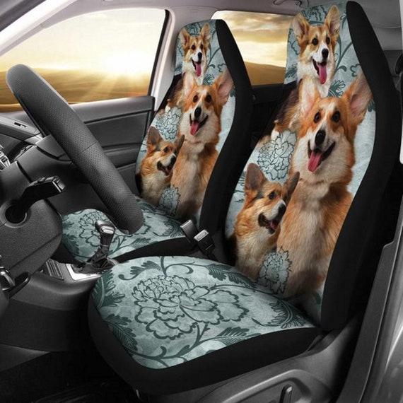 Corgi Car Seat Covers (Set of 2) - Black Corgi Car Seat Covers (Set of 2) - Black