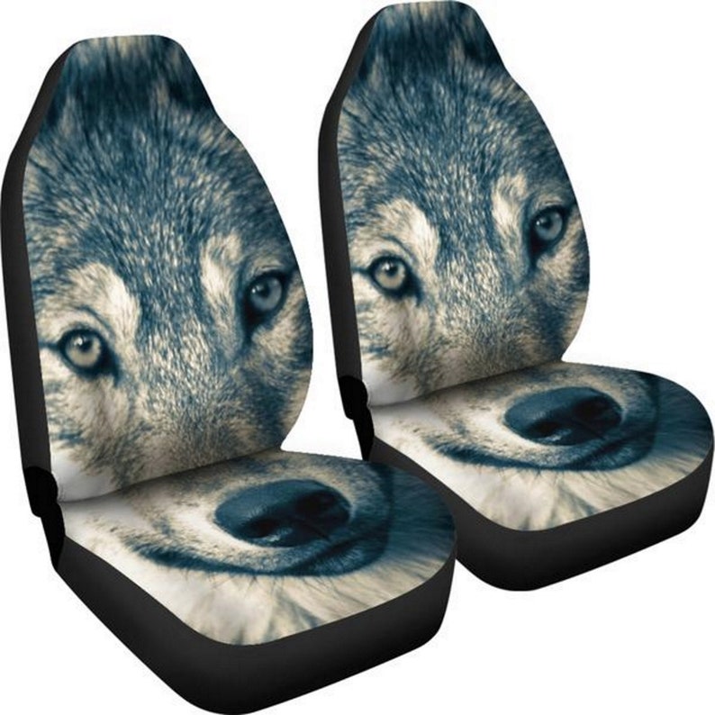 Wolf Head, Wolves, Paw Prints, Wolf, Wolf Artcar Seat Covers, Car