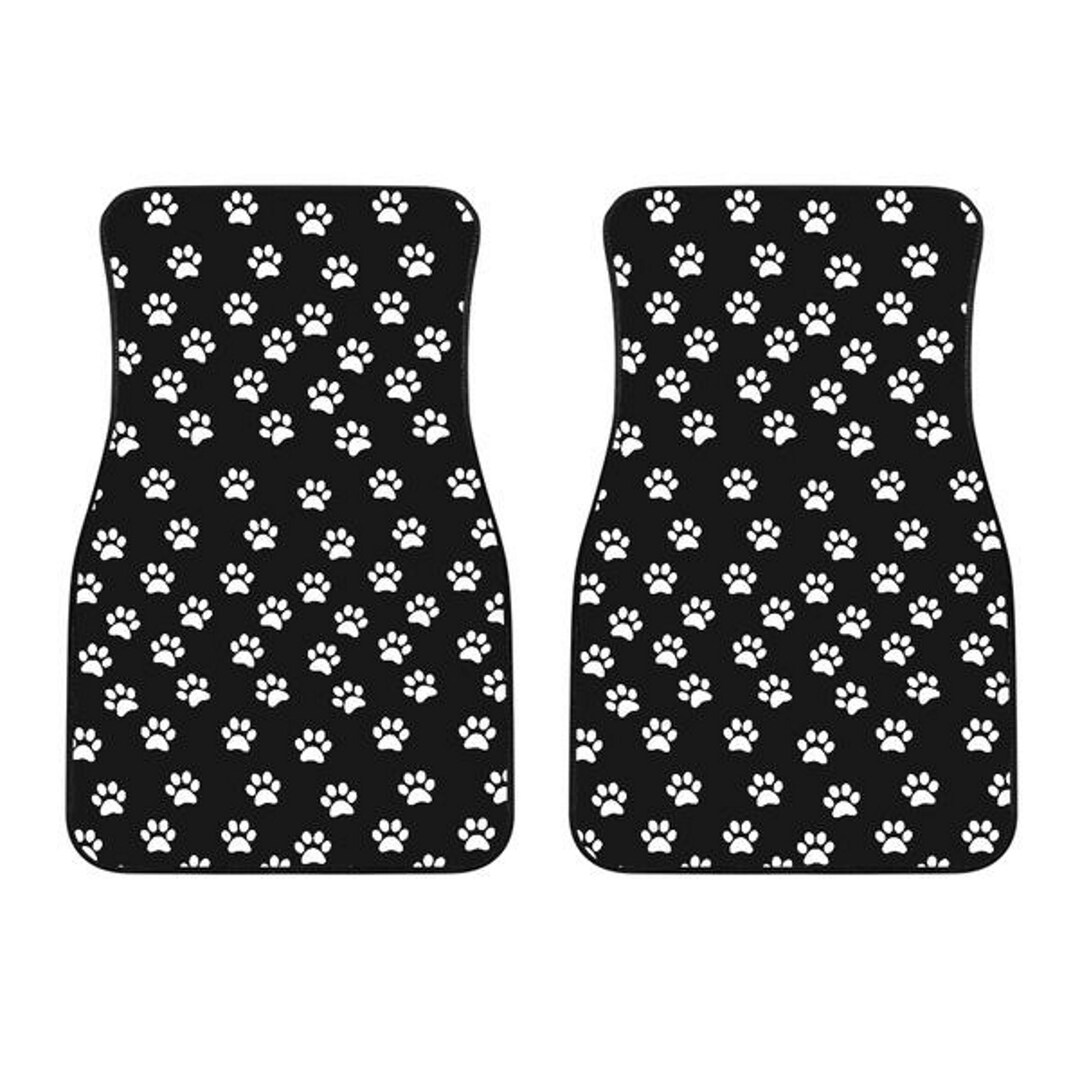 Paw Prints, Front Car Floor Mats, Custom Made, Housewarming Gift, Auto