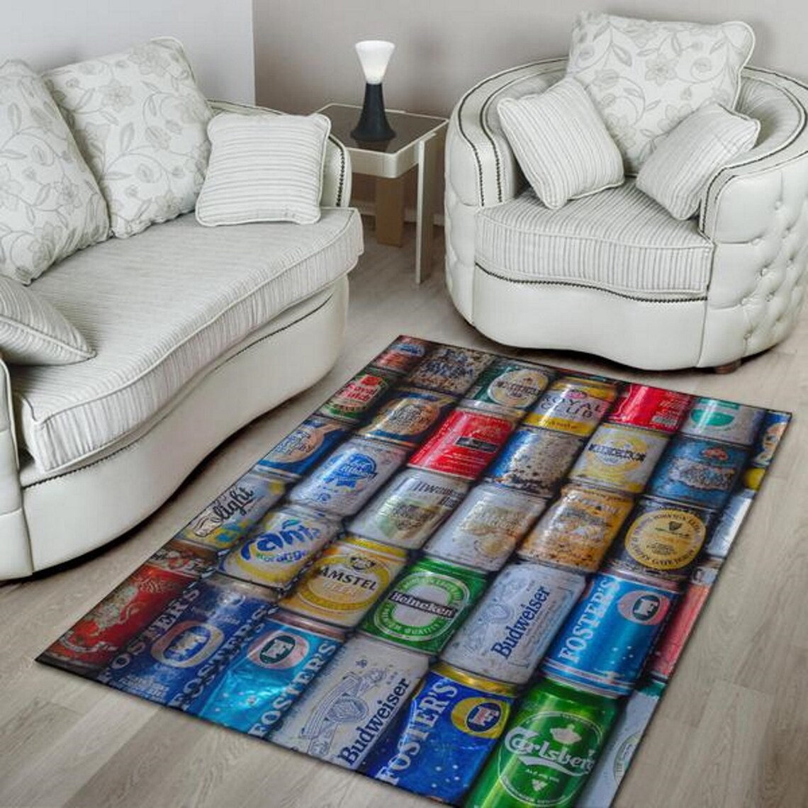 Beer Cans Area Rug Floor Carpet Rug Made to Order Custom Etsy